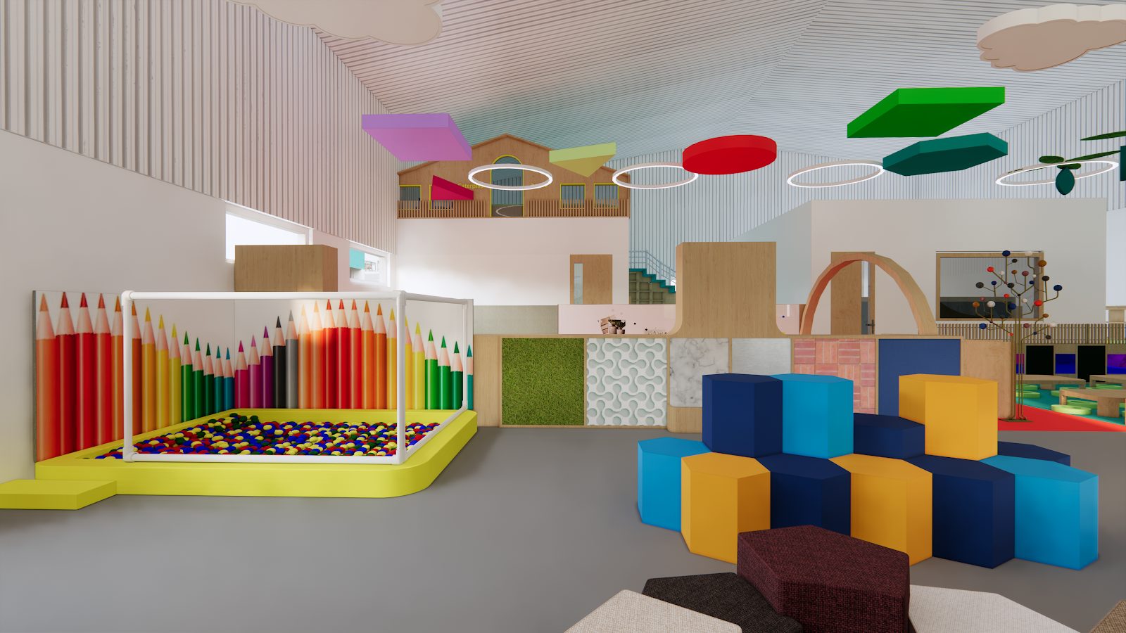 Ball pool and sensory activity pods
